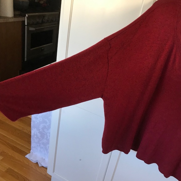 WELL WORN Knit Sweater Long Sleeve V-Neck Burgundy Red Women’s Plus Size 3X NWT - Picture 4 of 15
